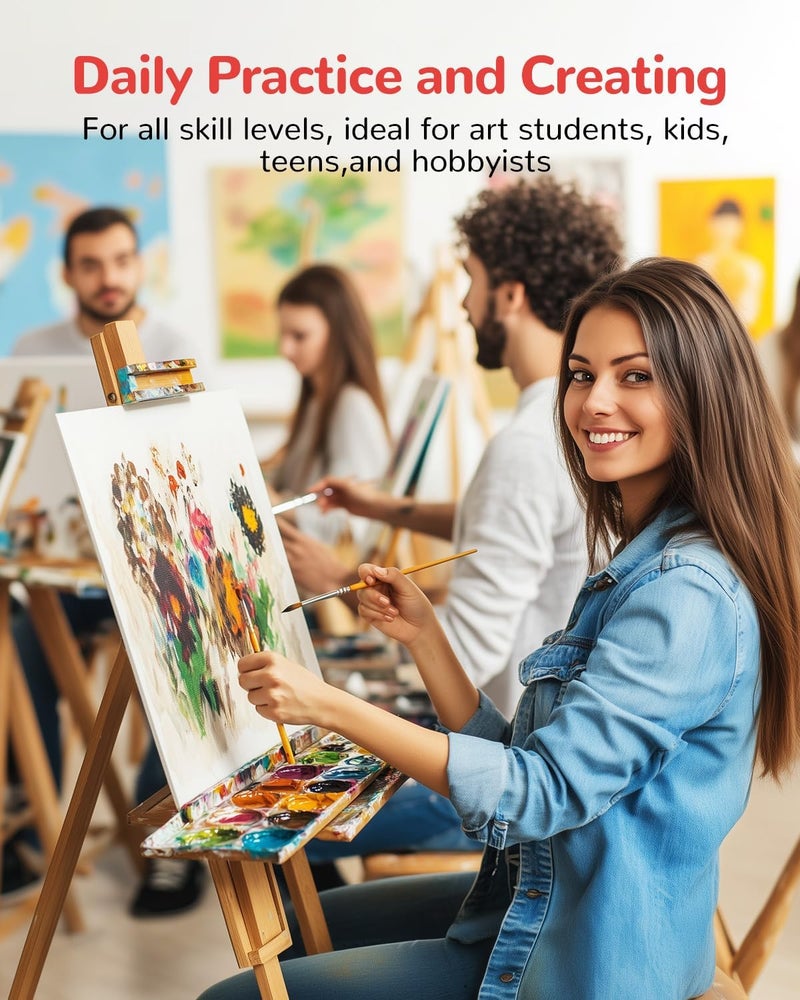 BAKEYBA Canvas Boards for Painting, 2 Pack 11x14 Cotton Primed Acid Free Blank Paint Canvas Panels for Oil, Watercolor, Acrylic, Gouache and Tempera - Image 4